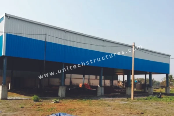 Precision-engineered PEB structure designed for agro products by Unitech Structural Works.